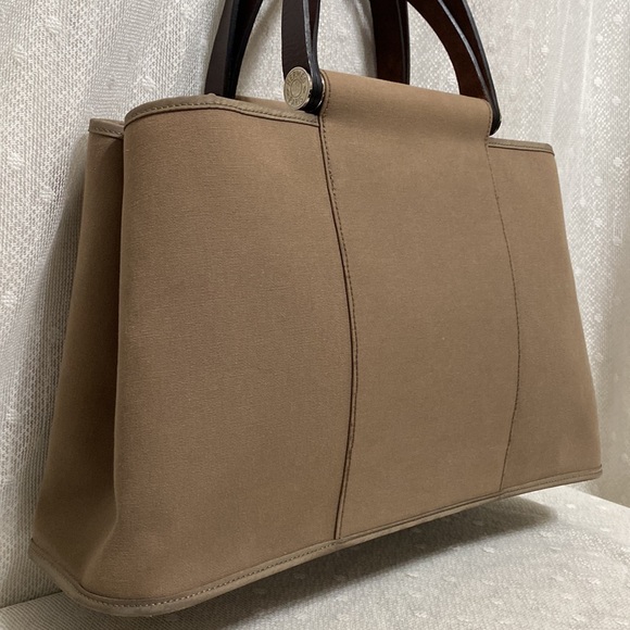 *SOLD*Hermès Toile H Cabag Elan Etoupe Canvas With Leather Expandable Tote bag - Picture 3 of 17